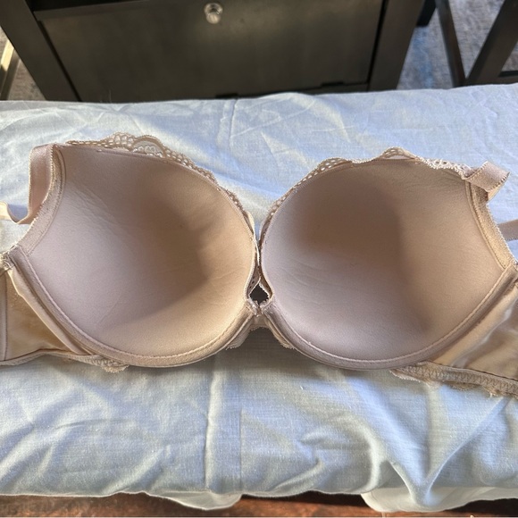 Torrid Nude Lace Push-Up Plunge Bra 40D Underwire Floral Lace - Picture 11 of 11